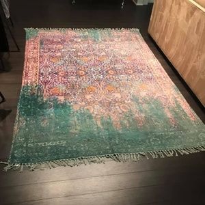 Urban Outfitters Bohemian Print Chenille Rug 5x7